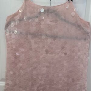 Pink Sequin Sleeveless Top